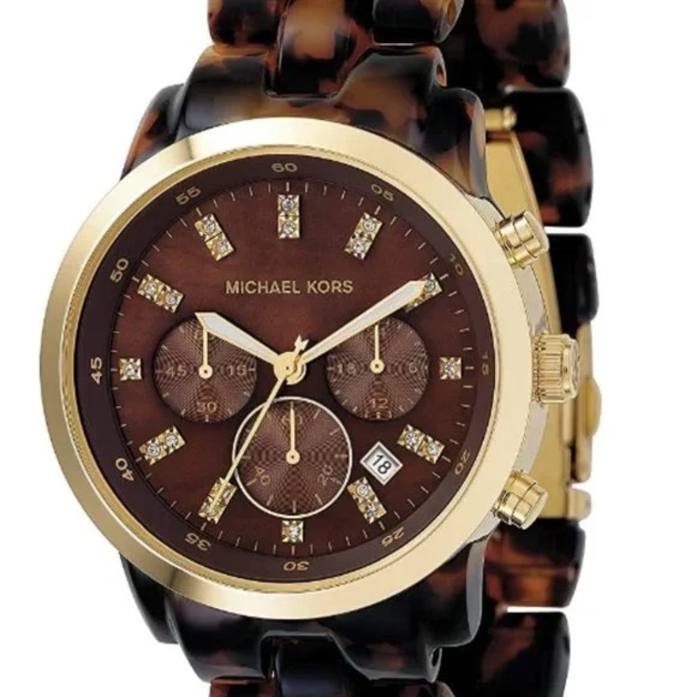 Michael Kors Tortoise Brown Dial Ladies Watch MK5216